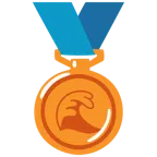 Bronzemedaille + Welle