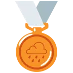 Bronzemedaille + Wolke mit Regen