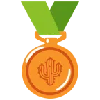Bronzemedaille + Kaktus
