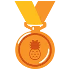 Bronzemedaille + Ananas
