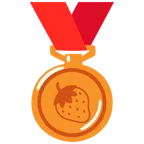 Bronzemedaille + Erdbeere