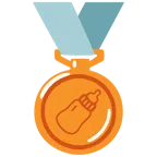 Bronzemedaille + Babyflasche