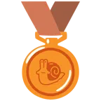 Bronzemedaille + Schnecke