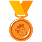 Bronzemedaille + Huhn