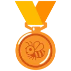 Bronzemedaille + Biene