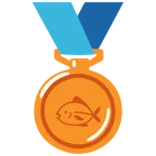Bronzemedaille + Fisch