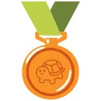 Bronzemedaille + Schildkröte