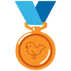 Bronzemedaille + Vogel