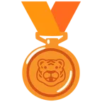 Bronzemedaille + Tigergesicht