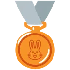 Bronzemedaille + Hasengesicht