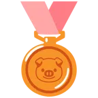 Bronzemedaille + Schweinegesicht