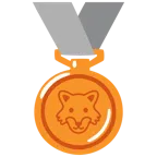 Bronzemedaille + Wolf