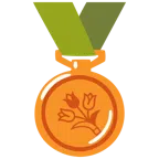 Bronzemedaille + Blumenstrauß