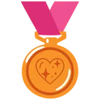 Bronzemedaille + funkelndes Herz