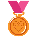 Bronzemedaille + wachsendes Herz