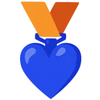 Bronzemedaille + blaues Herz