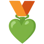 Bronzemedaille + grünes Herz