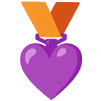 Bronzemedaille + lila Herz