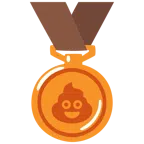 Bronzemedaille + Kothaufen