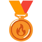 Bronzemedaille + Feuer