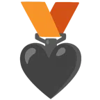 Bronzemedaille + schwarzes Herz