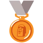 Bronzemedaille + Statue