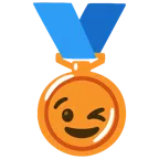 Bronzemedaille + zwinkerndes Gesicht