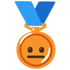 Bronzemedaille + neutrales Gesicht