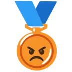 Bronzemedaille + verärgertes Gesicht
