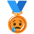 Bronzemedaille + weinendes Gesicht