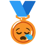 Bronzemedaille + schläfriges Gesicht