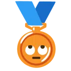 Bronzemedaille + Augen verdrehendes Gesicht