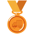 Bronzemedaille + Lieferwagen