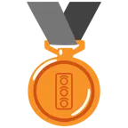 Bronzemedaille + vertikale Verkehrsampel
