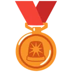 Bronzemedaille + Polizeilicht