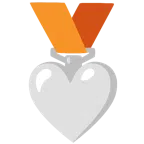 Bronzemedaille + weißes Herz