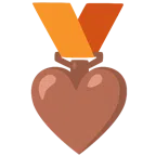 Bronzemedaille + braunes Herz