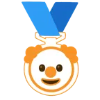Bronzemedaille + Clown-Gesicht