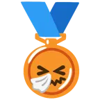 Bronzemedaille + niesendes Gesicht