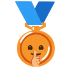 Bronzemedaille + ermahnendes Gesicht
