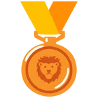 Bronzemedaille + Löwe