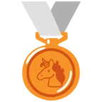 Bronzemedaille + Einhorn