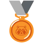 Bronzemedaille + Waschbär