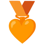 Bronzemedaille + oranges Herz