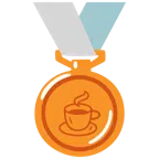 Bronzemedaille + Heißgetränk