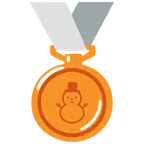Bronzemedaille + Schneemann ohne Schneeflocken