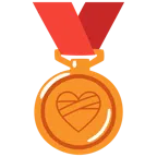 Bronzemedaille + Herz mit Verband