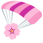 paracadute + fiore di ciliegio