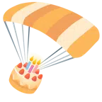 paracadute + torta di compleanno