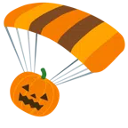 paracadute + zucca di Halloween
